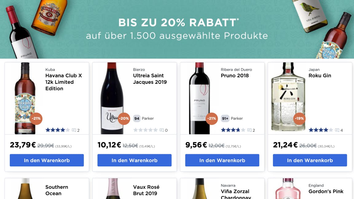Summer Sale bei Drinks & Co - bis zu 20% reduziert